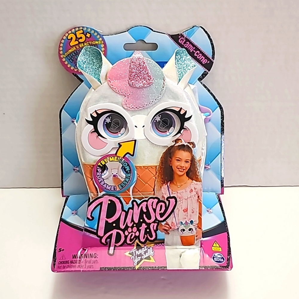 Purse Pets Glami-Cone Unicorn Interactive Purse 25+ Lights & Sounds WM Exclusive
